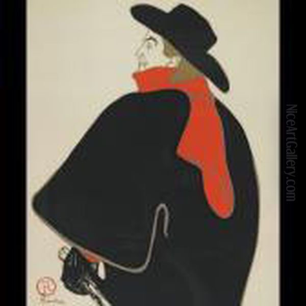 Aristide Bruant, Dans Son Cabaret Oil Painting by Henri De Toulouse-Lautrec