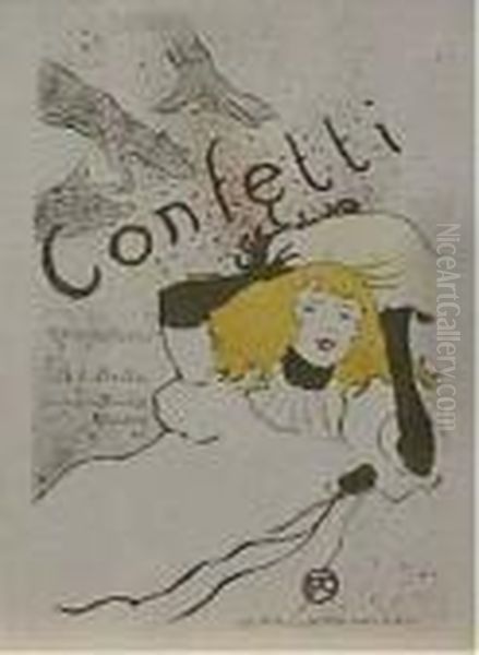 Confetti Oil Painting by Henri De Toulouse-Lautrec