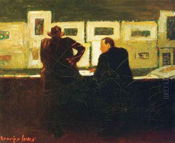 The Chapman Gallery Oil Painting by George Luks