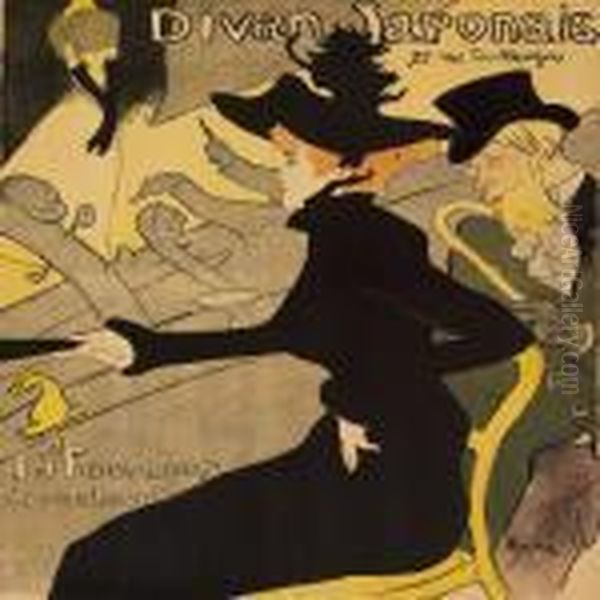 Divanjaponais Oil Painting by Henri De Toulouse-Lautrec