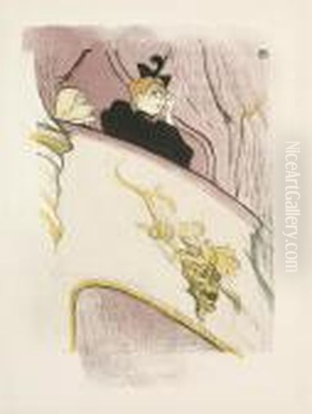 La Loge Au Mascaron Dore Oil Painting by Henri De Toulouse-Lautrec