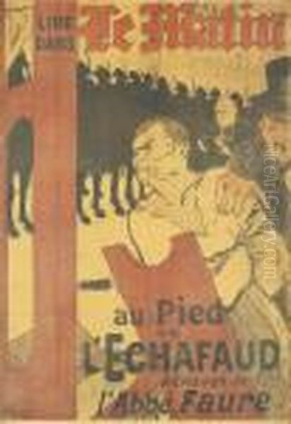 Au Pied De L'echafaud Oil Painting by Henri De Toulouse-Lautrec