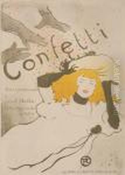 Confetti Oil Painting by Henri De Toulouse-Lautrec