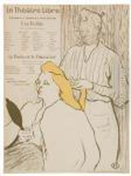 La Coiffure, Programme Du Theatre Libre Oil Painting by Henri De Toulouse-Lautrec