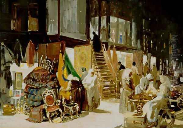 The Green Tie Oil Painting by George Luks