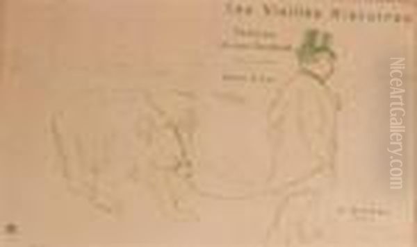 Les Vieilles Histoires, Couverture-frontispiece Oil Painting by Henri De Toulouse-Lautrec