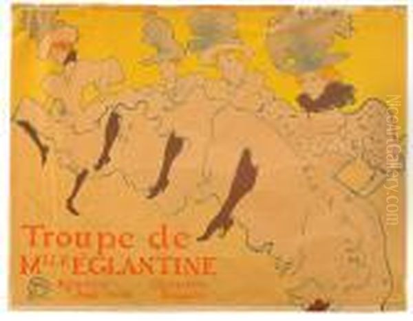 La Troupe De Mademoiselle Eglantine Oil Painting by Henri De Toulouse-Lautrec