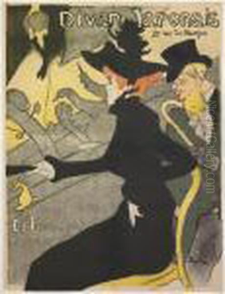 Toulouse Lautrec, Divan Japonais (d. 341; W. P11; Adr. 8) Oil Painting by Henri De Toulouse-Lautrec