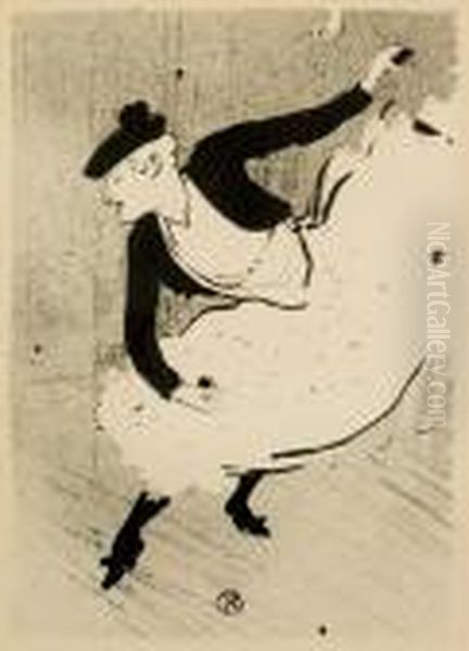 Edmee Lescot; Une Spectatrice Oil Painting by Henri De Toulouse-Lautrec