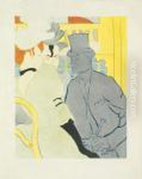 L'anglais Au Moulin Rouge (delteil 12; Adriani 7; Wittrock 2) Oil Painting by Henri De Toulouse-Lautrec