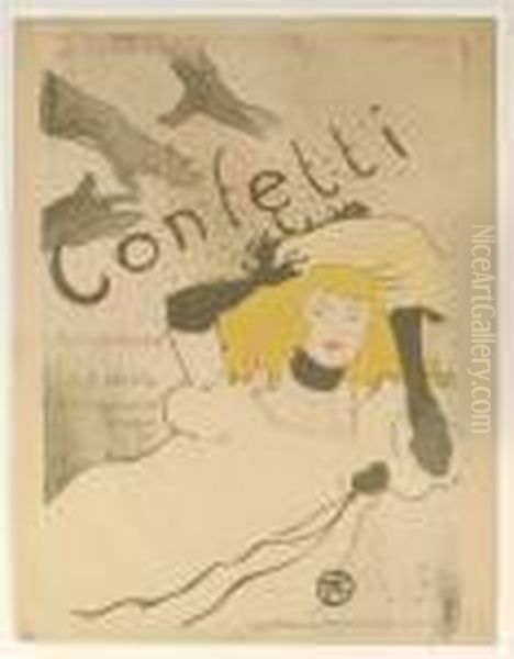 Confetti Oil Painting by Henri De Toulouse-Lautrec