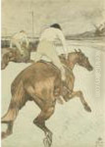 Le Jockey (wittrock 308) Oil Painting by Henri De Toulouse-Lautrec