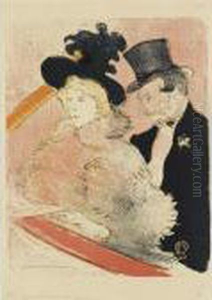 Au Concert (w.p. 28) Oil Painting by Henri De Toulouse-Lautrec