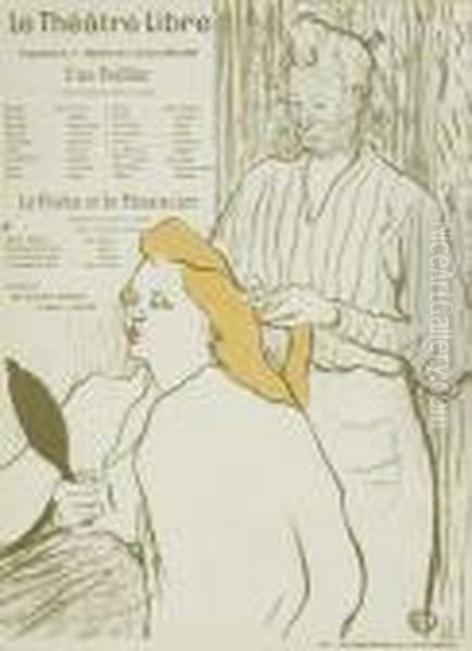 La Coiffure, Programme Du Theatre Libre Oil Painting by Henri De Toulouse-Lautrec