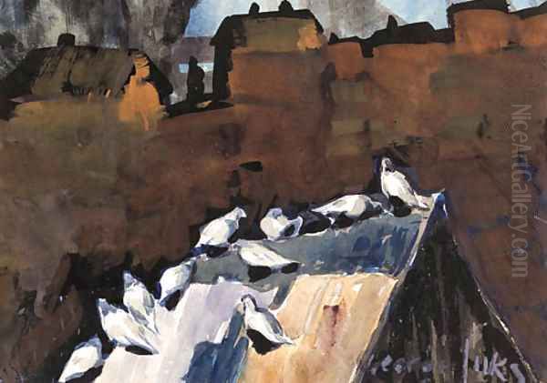 The Dove Cote Oil Painting by George Luks