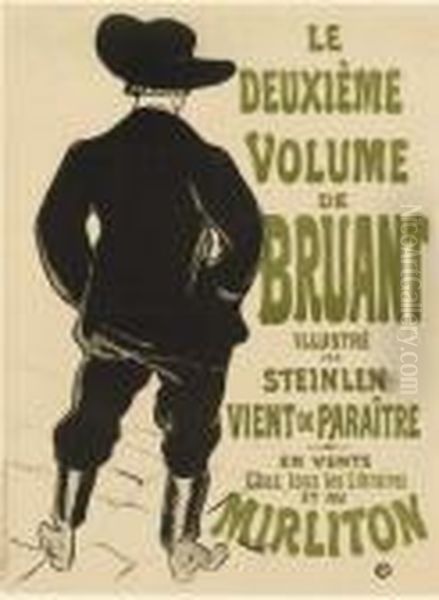 Aristide Bruant (bruant Au Mirliton) (d. 349; W. P10; Adr. 57) Oil Painting by Henri De Toulouse-Lautrec