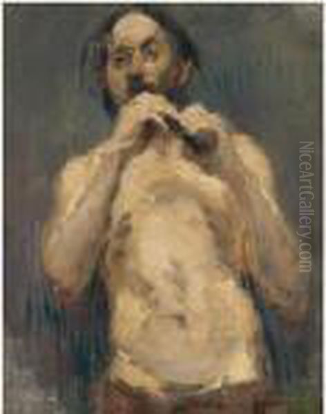 Le Jouer De Flute Oil Painting by Henri De Toulouse-Lautrec