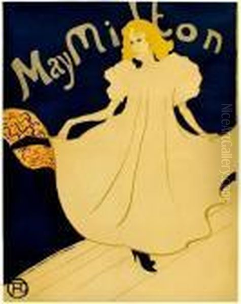 May Milton. Oil Painting by Henri De Toulouse-Lautrec