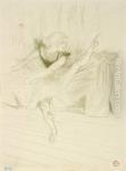 Miss Ida Heath, Danse Oil Painting by Henri De Toulouse-Lautrec