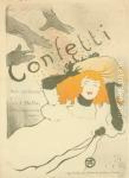 Confetti Oil Painting by Henri De Toulouse-Lautrec