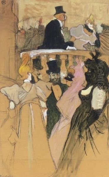 Au Bal De L'opera Oil Painting by Henri De Toulouse-Lautrec