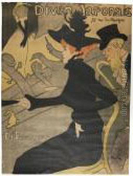 Divan Japonais (d. 341; W. P11; Adr. 8) Oil Painting by Henri De Toulouse-Lautrec