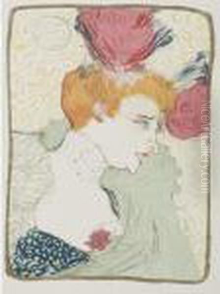 Mademoiselle Marcelle Lender, En Buste (deltiel 102; Wittrock 99 Iv; Adriani 115) Oil Painting by Henri De Toulouse-Lautrec