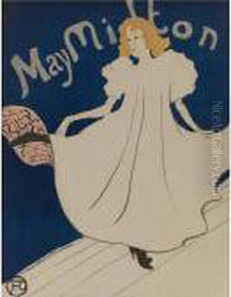 May Milton (d. 356; W. P17; Adr. 134) Oil Painting by Henri De Toulouse-Lautrec