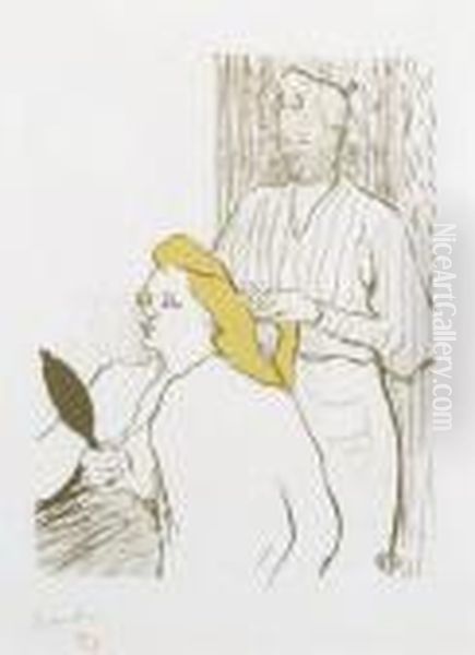 Le Coiffeur (delteil 14; Wittrock 15; Adriani 40) Oil Painting by Henri De Toulouse-Lautrec