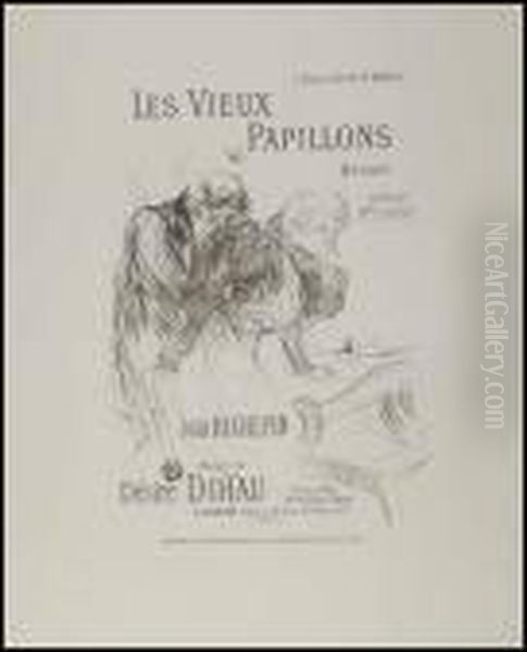 Les Vieux Papillons Oil Painting by Henri De Toulouse-Lautrec