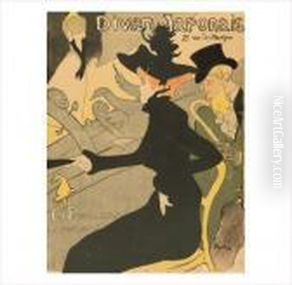 Le Divan Japonais Oil Painting by Henri De Toulouse-Lautrec