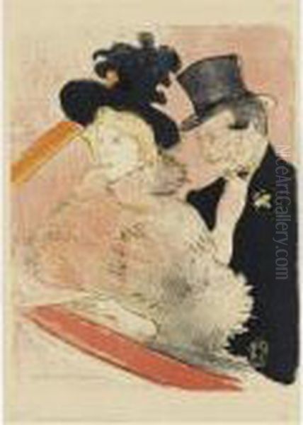 Au Concert (wp. 28) Oil Painting by Henri De Toulouse-Lautrec