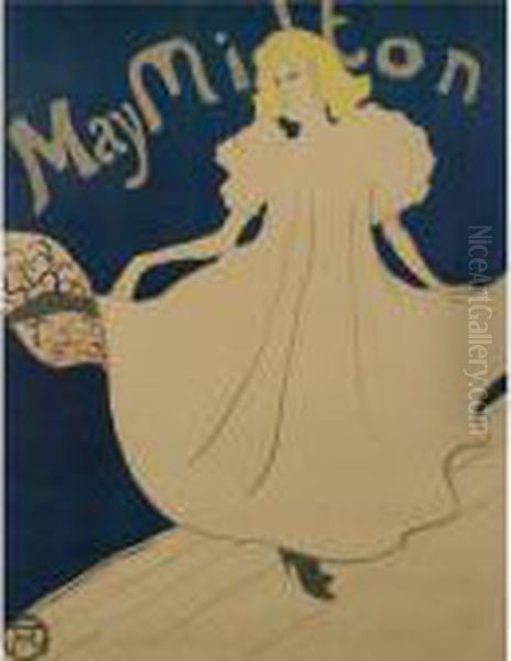 May Milton (wp. 17) Oil Painting by Henri De Toulouse-Lautrec