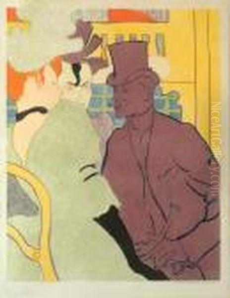 L'anglais Au Moulin Rouge Oil Painting by Henri De Toulouse-Lautrec