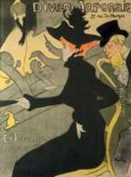 Divan Japonais Oil Painting by Henri De Toulouse-Lautrec