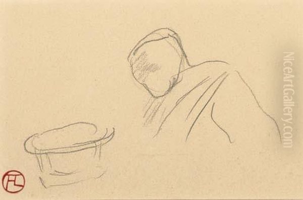 Croquis Oil Painting by Henri De Toulouse-Lautrec