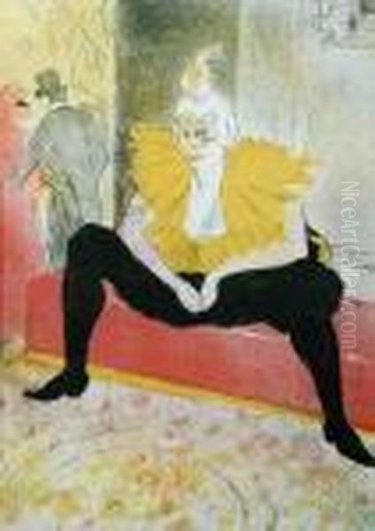 La Clownesse Assise Oil Painting by Henri De Toulouse-Lautrec