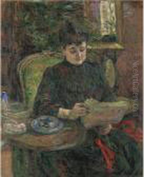 Madame Aline Gibert Oil Painting by Henri De Toulouse-Lautrec