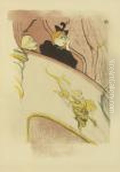 La Loge Au Mascaron Dore Oil Painting by Henri De Toulouse-Lautrec