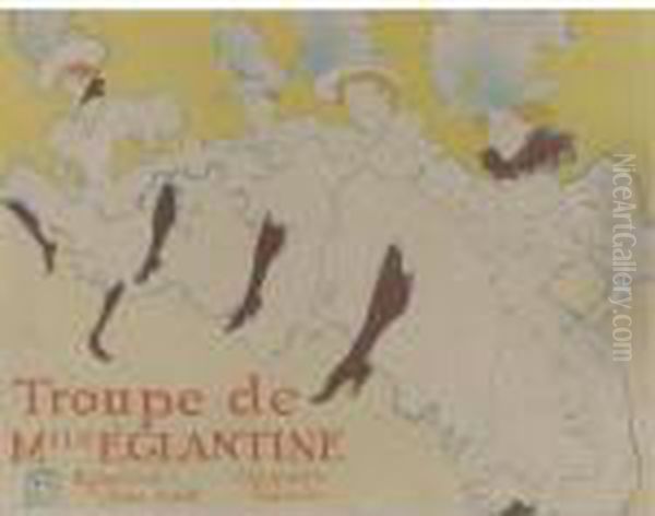 Troupe De Mlle Eglantine (d. 361; W. P21; Adr. 162) Oil Painting by Henri De Toulouse-Lautrec