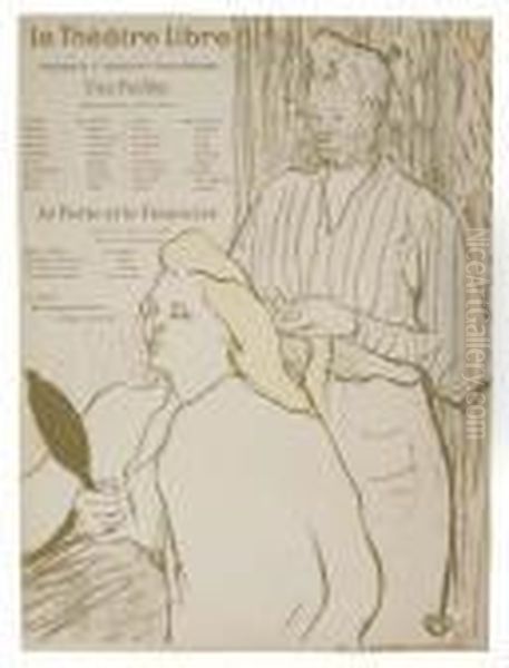 La Coiffure, Programme Du Theatre Libre Oil Painting by Henri De Toulouse-Lautrec