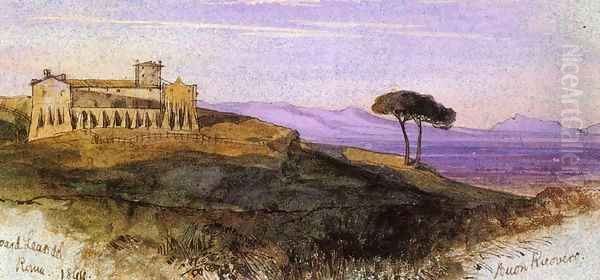 A View in the Roman Compagna by Edward Lear