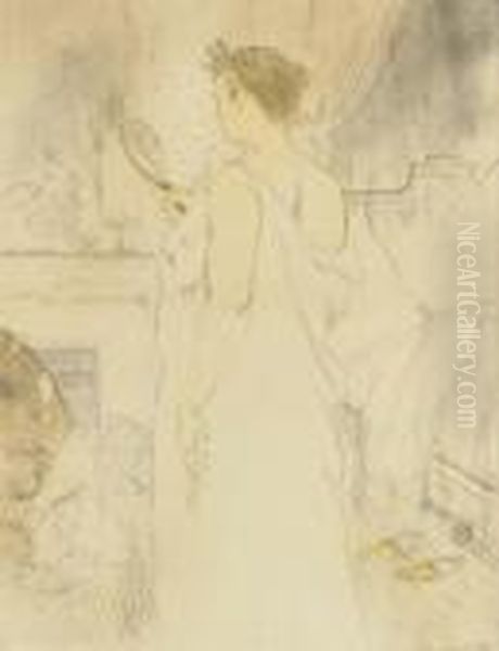 Glace - La Glace A Main, From Elles Oil Painting by Henri De Toulouse-Lautrec