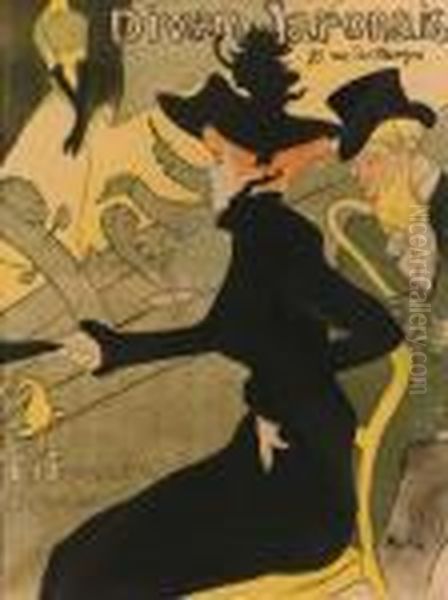 Divan Japonais (d. 341; W. P11; Adr. 8) Oil Painting by Henri De Toulouse-Lautrec