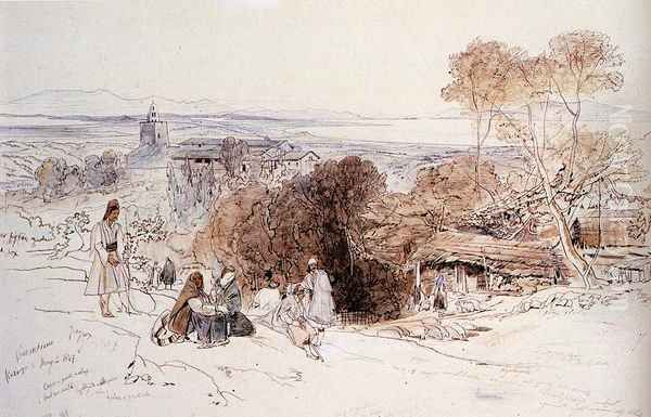 Camerino, 1849 Oil Painting by Edward Lear