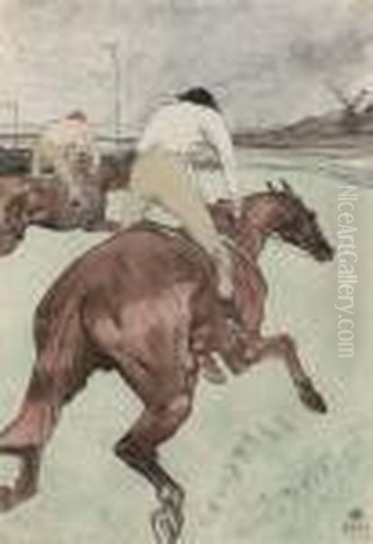 Le Jockey (d. 279; W. 308; Adr. 345) Oil Painting by Henri De Toulouse-Lautrec