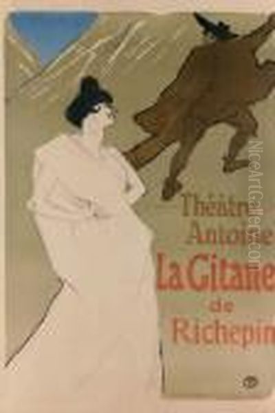 La Gitane (d. 368; W. P30; Adr. 355) Oil Painting by Henri De Toulouse-Lautrec