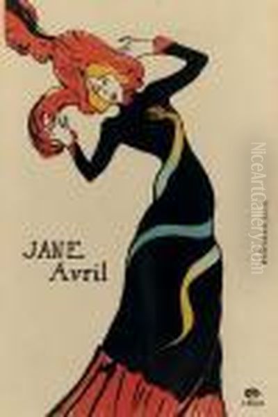 Jane Avril (d. 367; W. P29; Adr. 354) Oil Painting by Henri De Toulouse-Lautrec