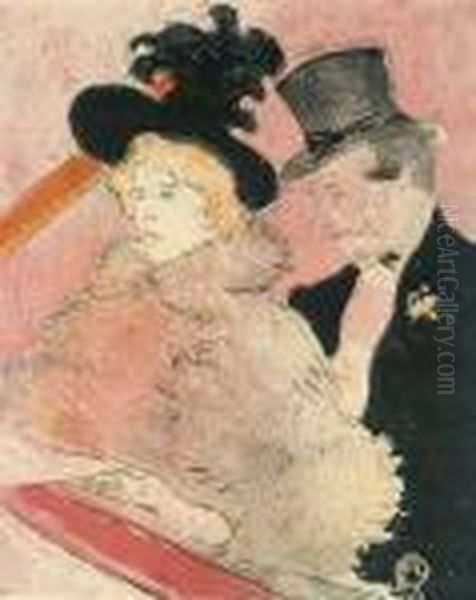 Au Concert (adr. 196; W. P. 28) Oil Painting by Henri De Toulouse-Lautrec