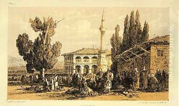 Tirana Oil Painting by Edward Lear